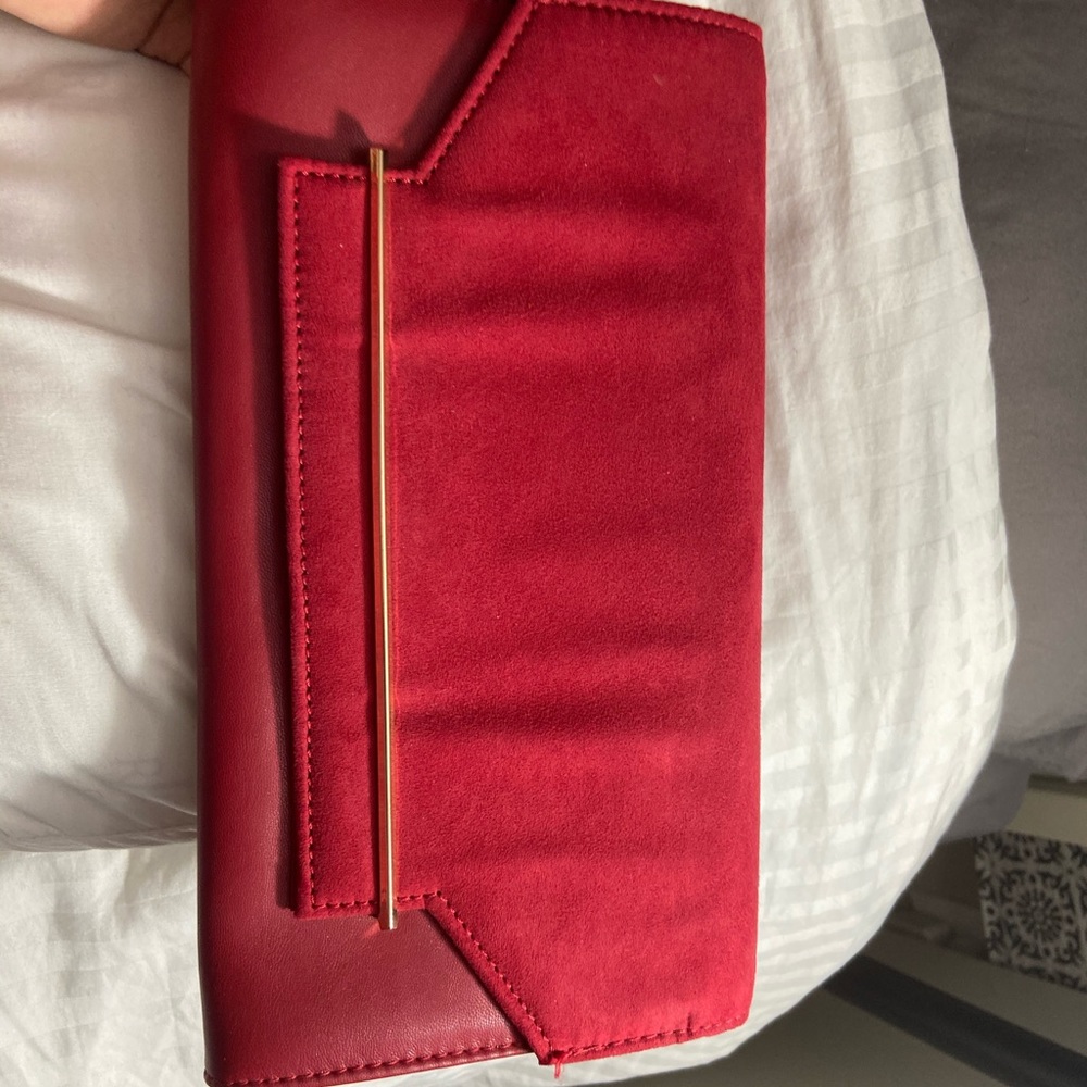 Aldo dark red clutch